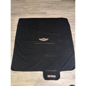 Harley-Davidson 100 Years Of Great Motorcycles Black Polyester Blanket 60" X 60"